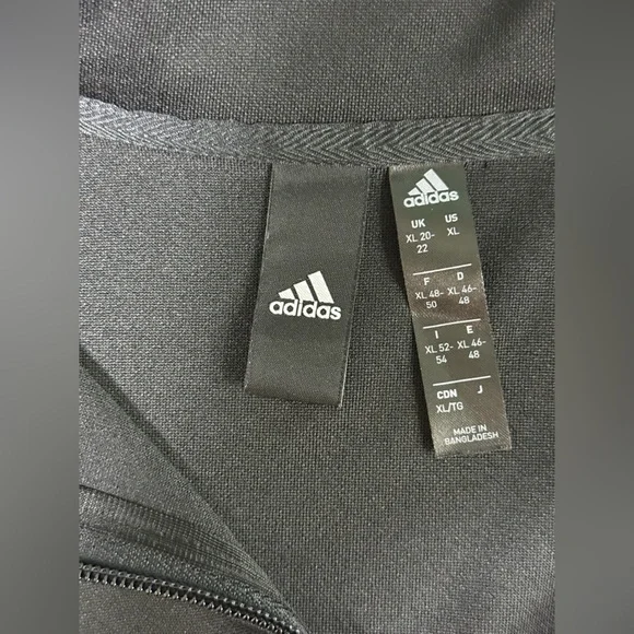 adidas Black Jacket with White Sleeve Stripes - Picture 3 of 11